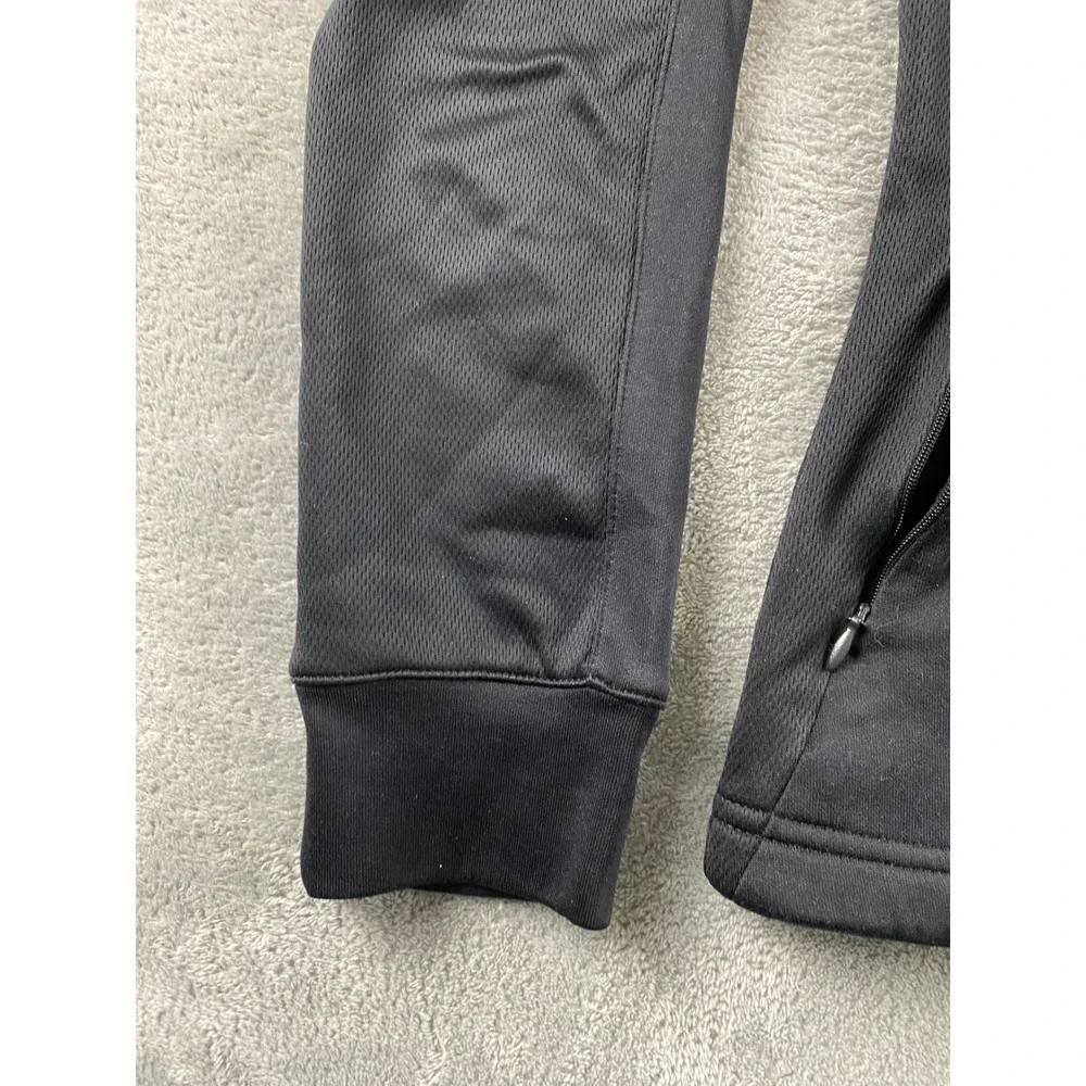 Fila Sport Womens Black Full Zip Track Jacket Fleece Lined Mock Neck Large
